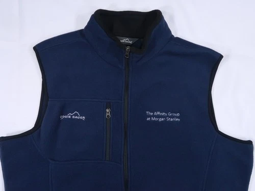 NEW EDDIE BAUER MORGAN STANLEY THE AFFINITY GROUP vest fleece zip jacket WALL ST - product listing photo