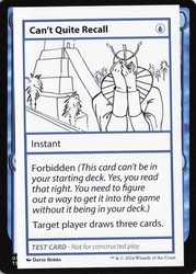 Can't Quite Recall (Mystery Booster 2 Playtest Card)