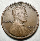1914-D  LINCOLN CENT   VF / XF   KEY DATE  #1163