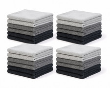 BINO 24Pack Microfiber Cleaning Towels 15x15 Car Wash Home Kitchen
