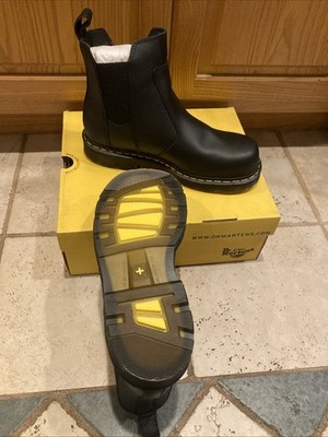Dr. Martens M9 L10 Industrial Black Fusion Steel Toe Safety Work Boots Slip-On