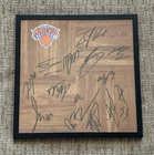 2025-26 New York Knicks TEAM Signed/Framed Floorboard Autograph COA