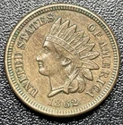 1862 Indian Head Cent Penny 1c AU About Uncirculated
