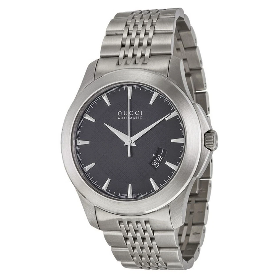 Gucci YA126210 Men's G-TIMELESS XL Black Dial Quartz Watch