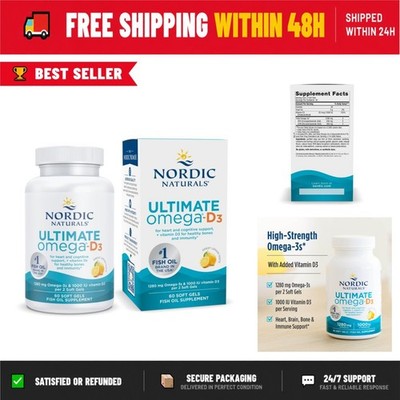 Nordic Naturals Ultimate Omega-D3, Lemon Flavor - 60 Soft Gels