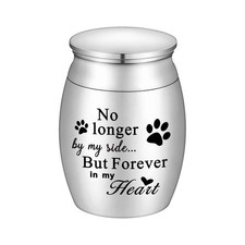 1.57 inches Mini Pet Memorial Small Urns for Dog and Cat Ashes, Stainless Ste...