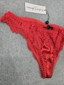 NWT For Love and Lemons Skivvies Red Side Undie Cheeky Lace Detail Panties
