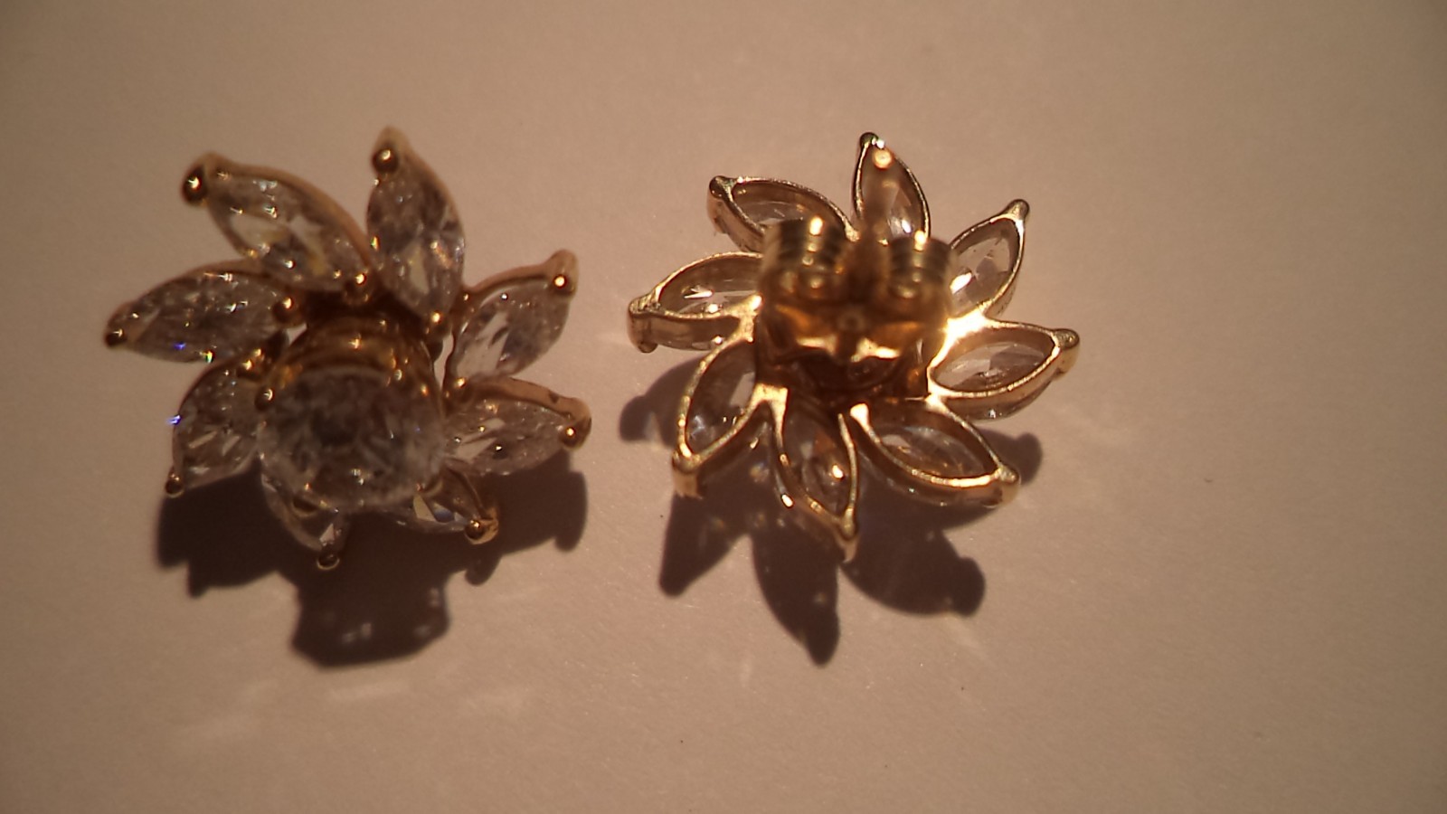 Pair Diamond Cluster stud Earrings- - image 4