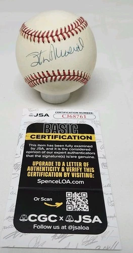 Stan Musial Signed Rawlings Official National League Baseball JSA COA STL A3