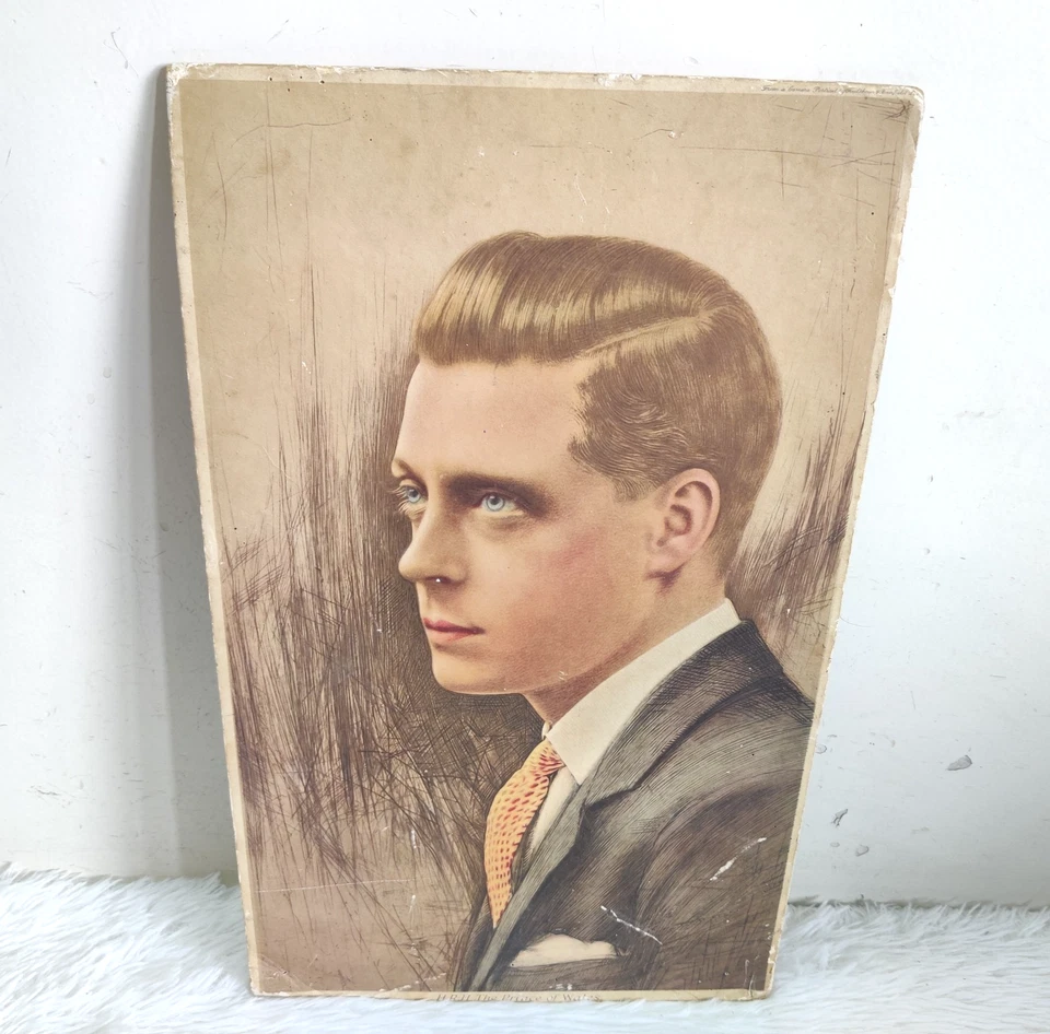 1920s Vintage Huntley & Palmers HRH The Prince of Wales Cardboard Sign PP821 - Image 4 of 4