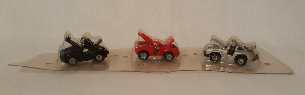 1988 Set of 3 Miniature Sports Cars by Galoob