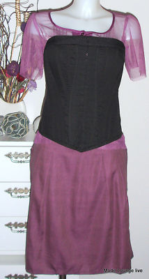 Noa Noa Dress Silk Purple Hymn A-Line Skirt Soprano Silk Solid Pink Violet