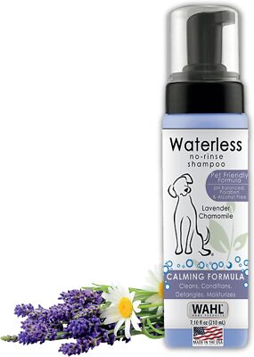 Wahl USA Pet Friendly Waterless No Rinse Shampoo for Animals   Lavender & Chamom