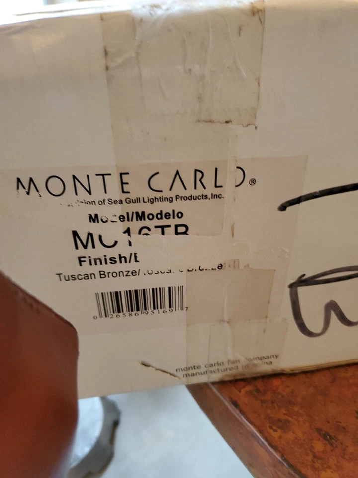 Kit de iluminación ventilador Monte Carlo MC16TB bronce toscano Foto 2 de 4