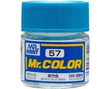 GSI Creos Mr. Hobby C57 Metallic Blue Green Acrylic Hobby Paint (10ml) GUZC057
