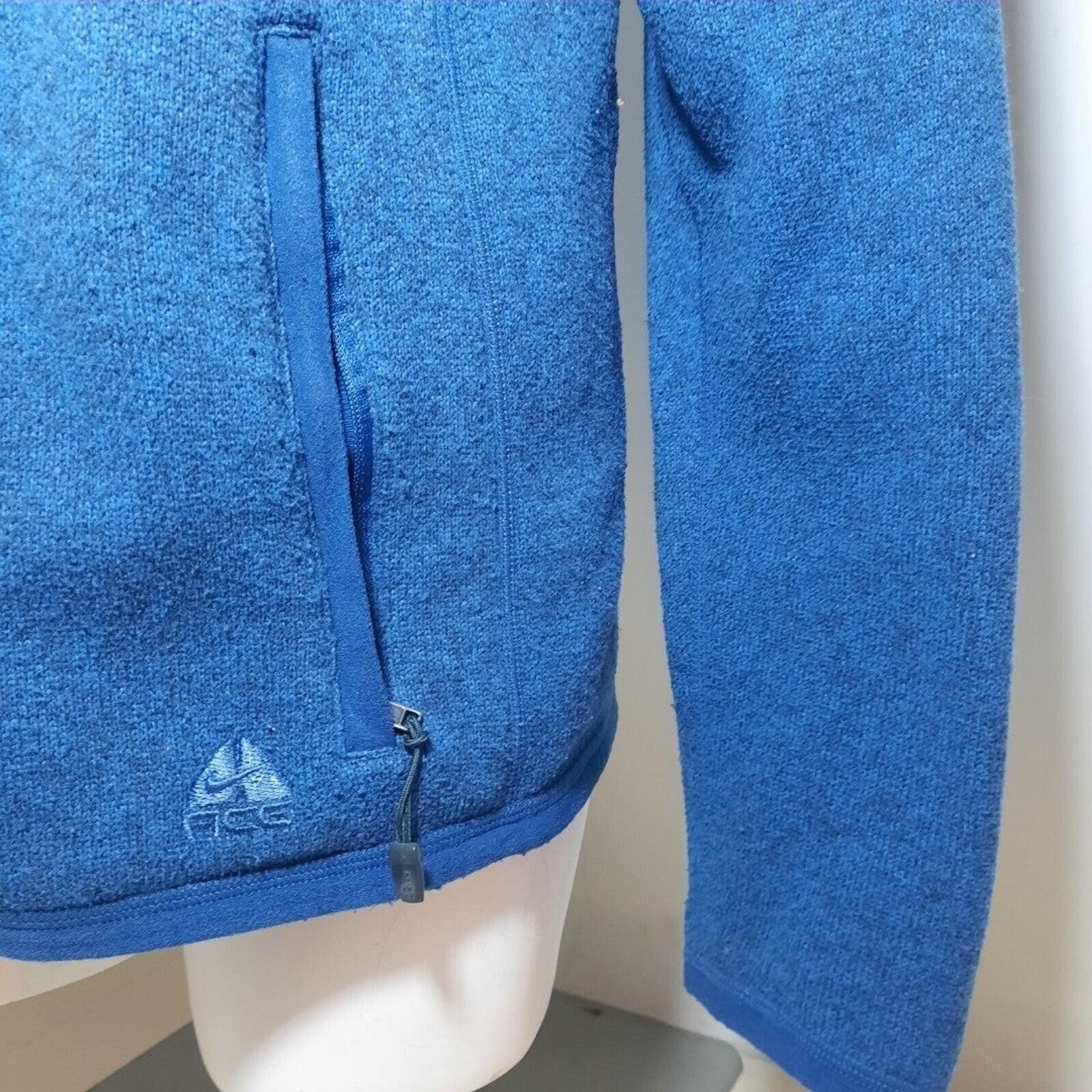 Nike ACG Women's L Blue/Indigo Fleece ZipUp Jacket Long Sleeve eBay