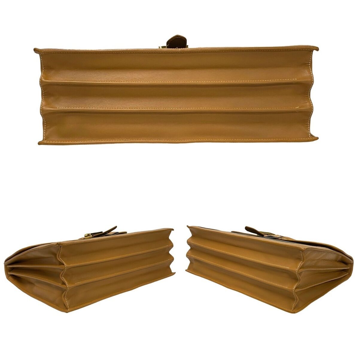 FENDI Zucca FF Pattern Business bag canvas leather Brown FENDI Zucca FF Pattern Business bag canvas leather Brown