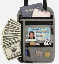 RFID Blocking Passport Holder Travel Wallet Bag Security Neck Pouch Anti-Theft