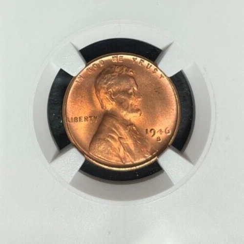 1946-S LINCOLN WHEAT CENT ~ NGC MS 66 RD ~BEAUTIFUL COIN~REF#12-025