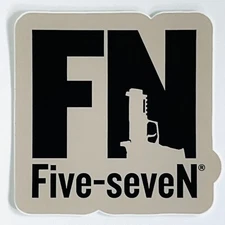 FN Herstal FNH Firearms Five Seven Vinyl Logo Sticker Decal Tan & Black - New