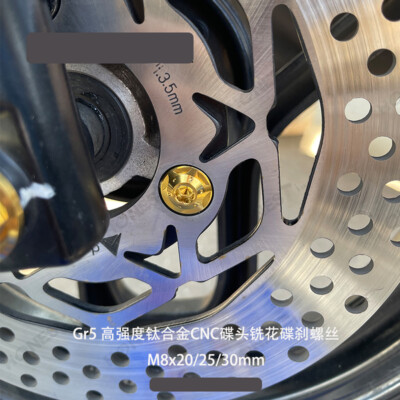 M8x20/25/30mm Titanium screw Motorcycle Brake Disc Inner Hex Head