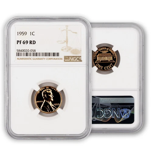 1959 Lincoln Cent (1st Memorial) - Proof - NGC 69