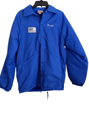 Hartwell Men's Blue Windbreaker Jacket Sz M Medium Casual Nylon Lined