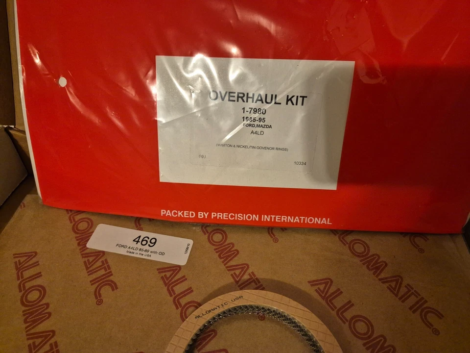 A4LD Transmission Overhaul Kit with Friction Plates 1985 to 89 Ford Mazda - Image 2 of 4