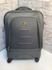 Heys Luggage 21" Carry on Hardside Spinner Suitcase Gray 4 Wheeler Travel Rare