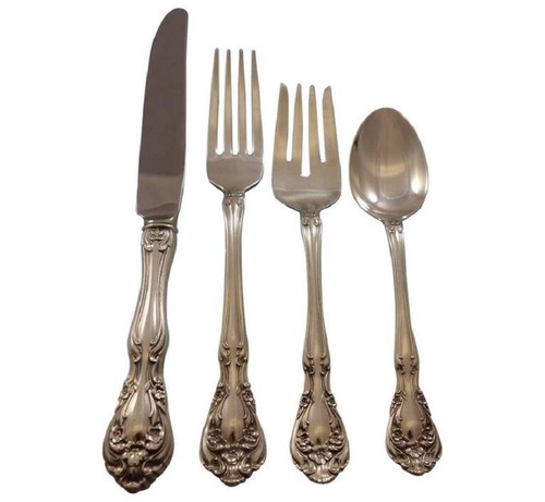 Chateau Rose by Alvin Sterling Silver Flatware Set For 8 Service 48 Pieces - Picture 2 of 8