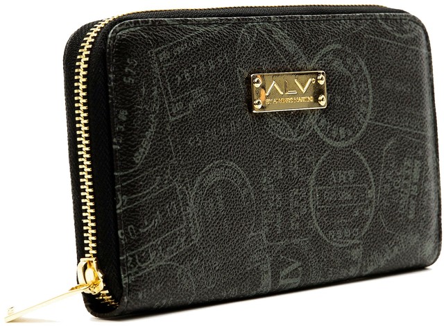 Portafoglio Donna NERO Alv by Alviero Martini Wallet Woman Black Leather  for sale online | eBay