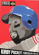 1994 Collector's Choice Kirby Puckett Minnesota Twins #319 Checklist