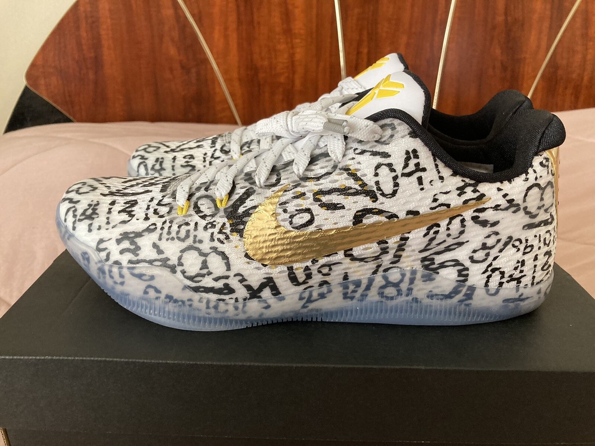 Nike Kobe XI 11 ID Custom White Gold Black Purple Yellow Nike Kobe XI 11 ID Custom White Gold Black Purple Yellow