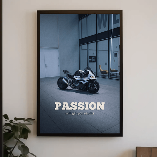 Motivational Poster BMW Inspired S1000RR Drag Spec Inspiring Text - Picture 7 of 14
