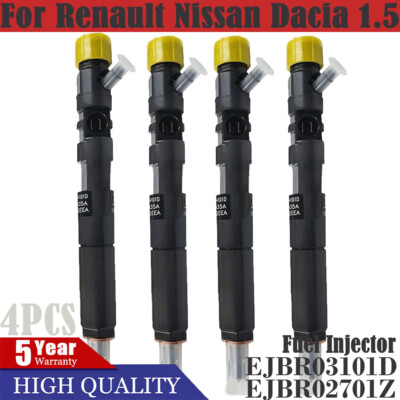 4X Einspritzdüse For Renault-Nissan Dacia 1.5DCI EJBR03101D EJBR02701Z