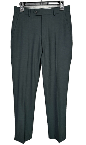 BAR III Dress Pants Mens Size 29x30 Emerald Green Slim Fit Wool Blend NWOT $175