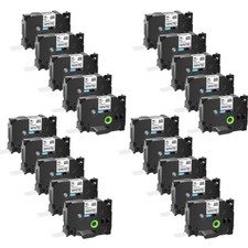 20PK Compatible For Brother P-Touch Black On White Label Tape TZ241 TZe-241 3/4"