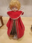 Vintage Gold Christmas Angel Painted Fanned Book & Felt Folk Art 11" Tall — photo 10