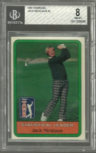 1981 Donruss Jack Nicklaus Rookie BGS 8 Statistical Leader Near Mint + Card RC