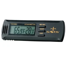 Savoy Cigar Humidor Hygrometer - Black