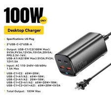New 100W GaN USB C Charger Type C PD 65W Fast Charging Adapter For iPhone Laptop