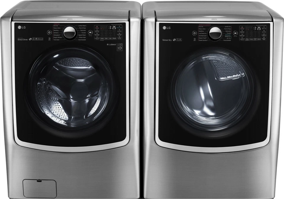 LG Turbowash Series 5.2 cu.ft Front Load Washer & GAS DRYER SET - Graphite Steel - Image 2 of 3