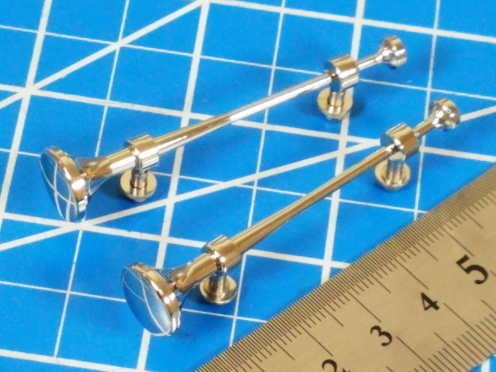 Pair Chrome Air Roof Horn Tamiya RC Toy 1/14 King Grand - Foto 10