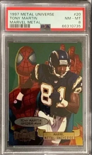 1997 marvel metal universe tony martin PSA 8