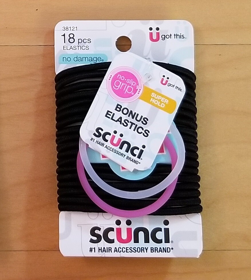 Scunci Elastics Ties 17752 OR 20520 OR OR 38121 OR 59174, 1418 Ct