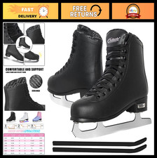 Lace-Up Light Support Ice Figure Skates for Women  Girls - Sizes 6-12, Comforta