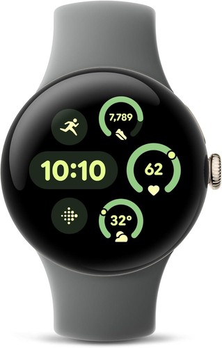 Google Pixel Watch 3 41mm Hazel Case Hazel Active Band Wi-Fi Excellent Condition