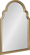 Kate and Laurel Hogan Modern Arched Wall Mirror, 24 x 36, 36"L x 24"W, Gold