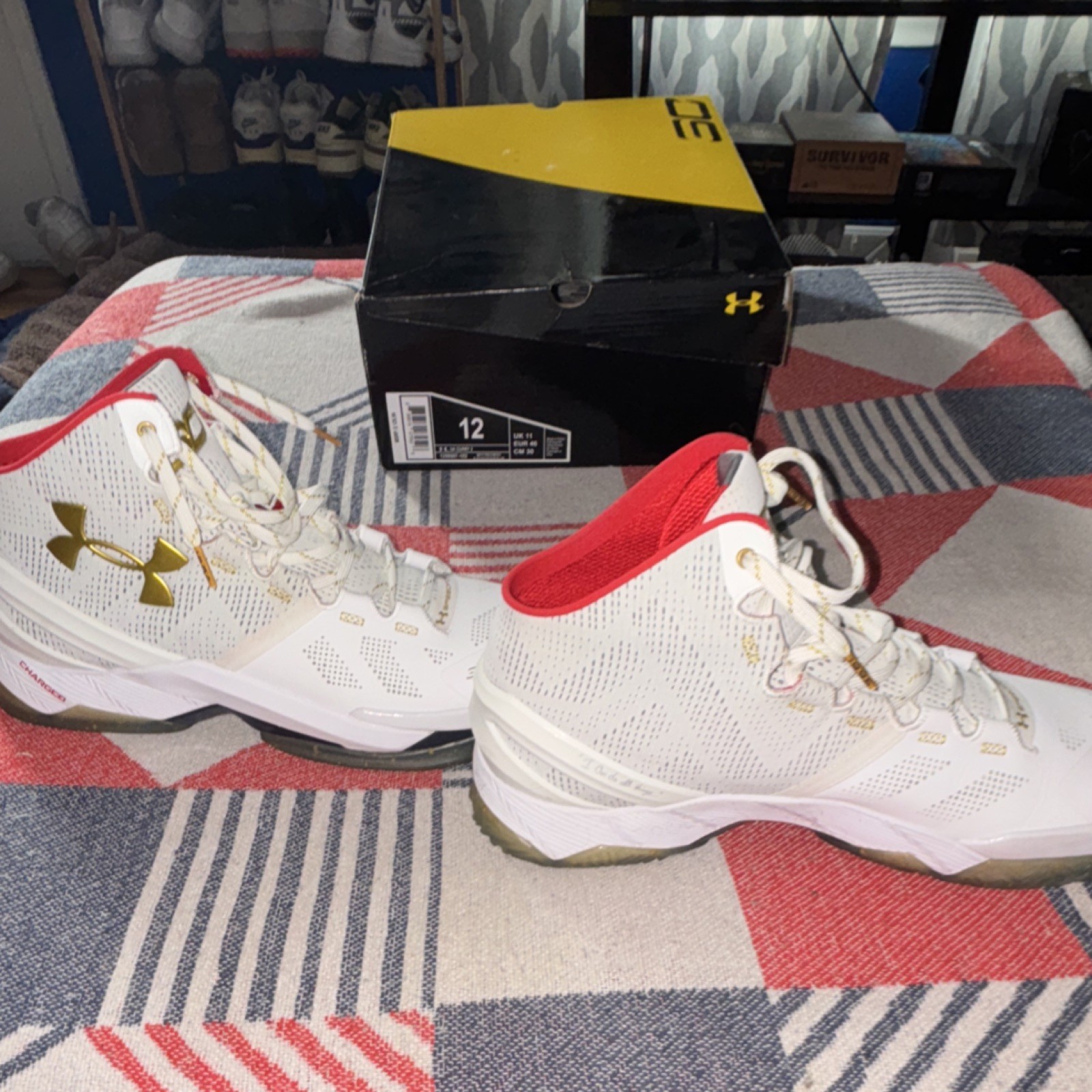 Under Armour Curry 2 All Star White/Red/Gold Sneaker 1259007