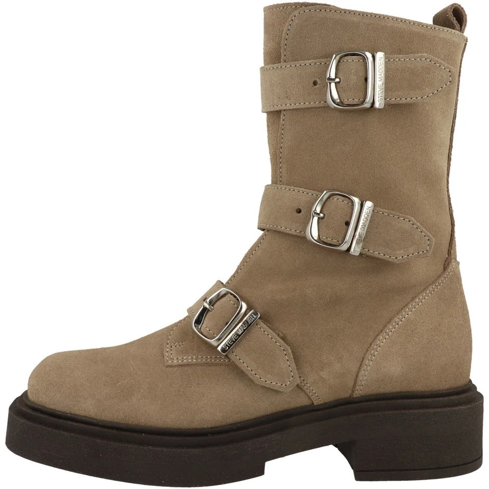 Steve Madden Clipper Botas De Dama Stiefeletten Invierno De Cuero Gamuza - Imagen 1 de 1